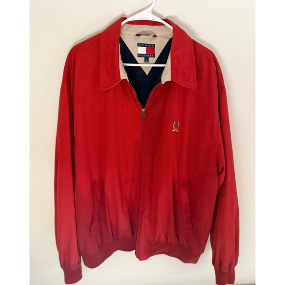Tommy Hilfiger Other - Vintage 90s Tommy Hilfiger Men's Crest Harrington-Style Jacket XL Full Zip